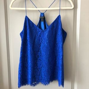 NWOT J. Crew blue lace tank